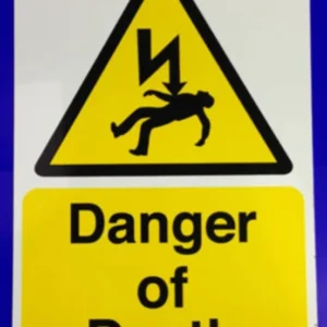 Industrial Signs Ind Signs DangerOfDeath Label Pk1