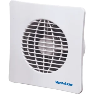 Vent-Axia Fan Bas150Slt Axial Slim Line Single 150mm White Speed Shutter&Ti