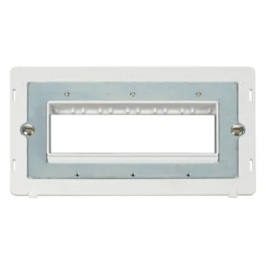 Click Scolmore Switch Interior 2 Gang 6 In-Line Aperture Polar White