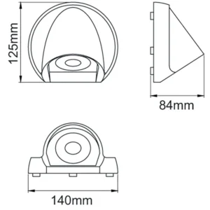 KSR Lighting Wall Light Exterior LED 3000K 6W Antrhacite