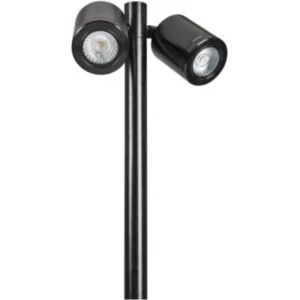 Collingwood Lighting Spike Lighting Sl230 3000K LED Mains Voltage Black Ano Alu Twin P