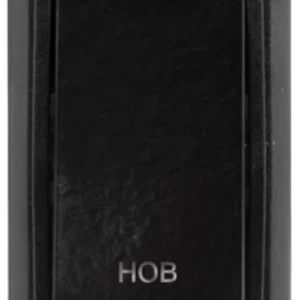 Click Scolmore Hob Laser Etched Legend Black Frame 20AX Black Double Pole Switch Module