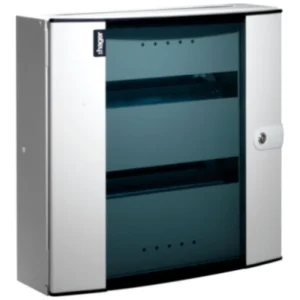 Hager Enclosure 8 Way Side Din Glazed Door Full Width