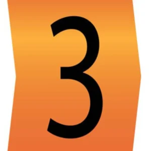 Easi-Lok 200 of Number 3 Colour Coded Easi-Lok Cable Markers - Loose Refill Packs