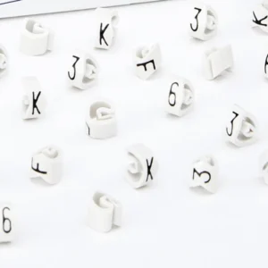 Easi-Lok 200 of 4 Black on White Easi-Lok Cable Markers - Loose Refill Packs