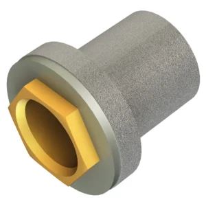 Newlec 25mm Conduit Coupler Flanged Galvanised Steel C/W Bush