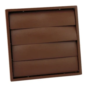 Newlec Extract Fan Wall Grille Gravity Self Closing 100mm Brown