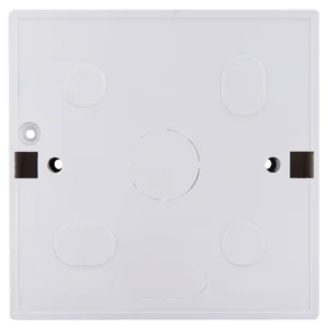 Luceco Pattress Box 1 Gang Square Corners 32mm White