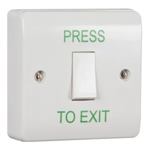 Securefast Press To Exit Button White