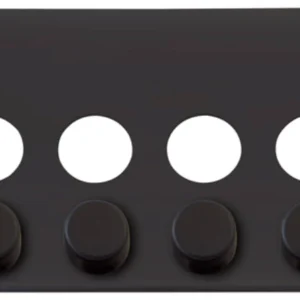 Click Scolmore Polar White 4 Gang Dimmer Switch Cover Plate & Control Buttons