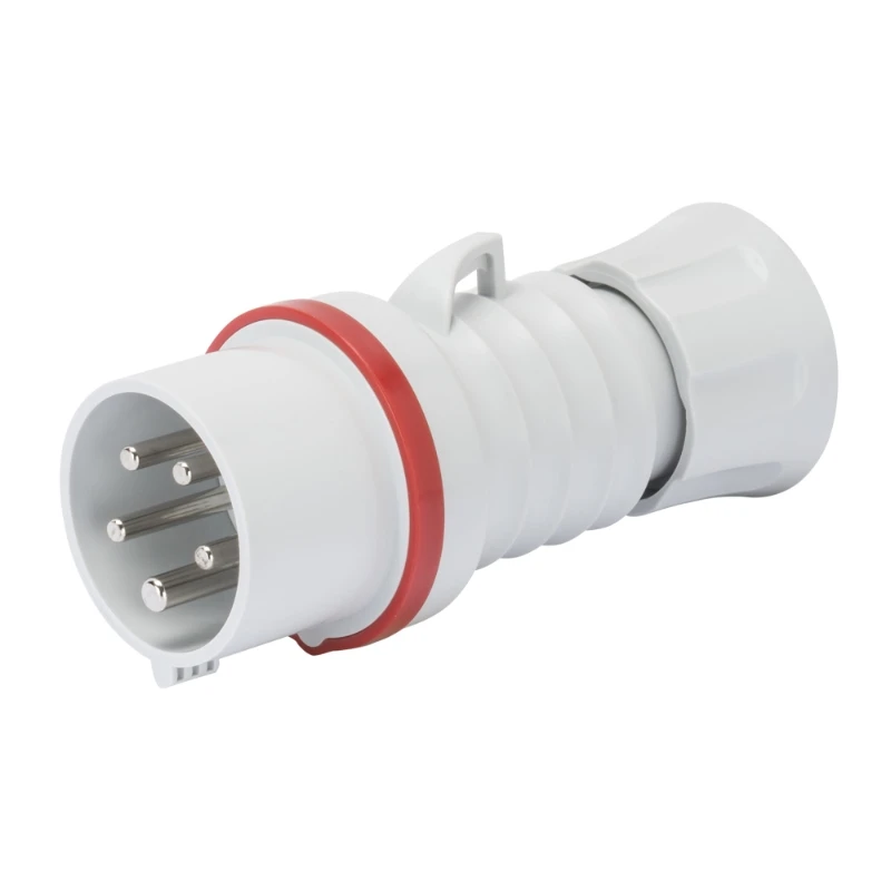 Gewiss Plug 3P+N+E 6H 16A 400V 50/60Hz Red Halogen Free Plastic IP44 - Image 2
