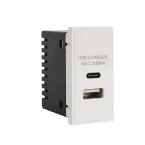 Newlec Euro Module 25X50Mm 3.1A Usb Type C Charger