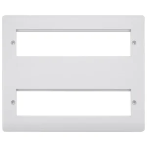 Click Scolmore Galvanised Steel 35mm Deep New Media Back Box With Central Divider 2 x 8 Apertures