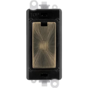 Click Scolmore Black Frame 13A Antique Brass Fused Connection Module