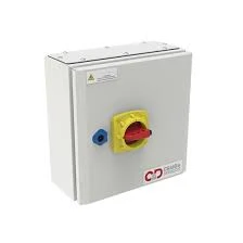 Craig & Derricott Switch Disconnector Changeover 4 P 400A Grey Sheet Steel Hinged Lid Ip