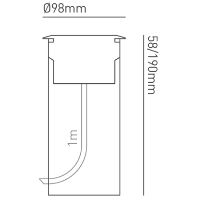 Collingwood Lighting Wall Light Recessed Round Asymetrical 3000K LED IP67 2.6W 240V 50lm Stainless Steel - Image 3