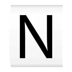 Critchley Letter N Black On White Critchley Z13 Straight Cable Markers For 3.4-5.7mm Cable Diameter