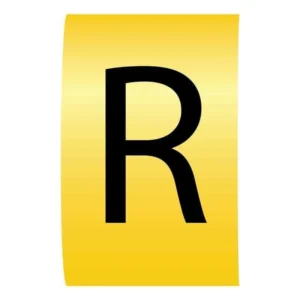 Cablecraft Letter R Black On Yellow K-Type Cable Marker On Reels 4.2-7.0mm Dia