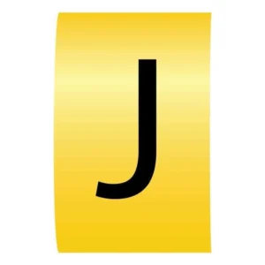Cablecraft Letter J Black On Yellow K-Type Cable Marker On Reels 4.2-7.0mm Dia