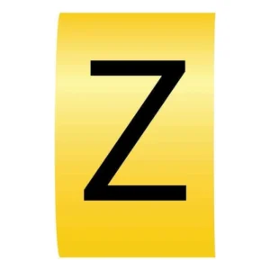 Cablecraft Letter Z Black On Yellow K-Type Cable Marker On Reels 4.2-7.0mm Dia