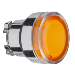 Schneider Electric Harmony Flush Illuminated Push Button Head Spring Return for BA9s Bulb 22mm Orange