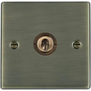 Hamilton Switch Dolly 1 Gang 2 Way 10A 88X88mm Antique Brass