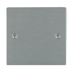 Hamilton Plate Blank Single 86X86mm Satin Steel