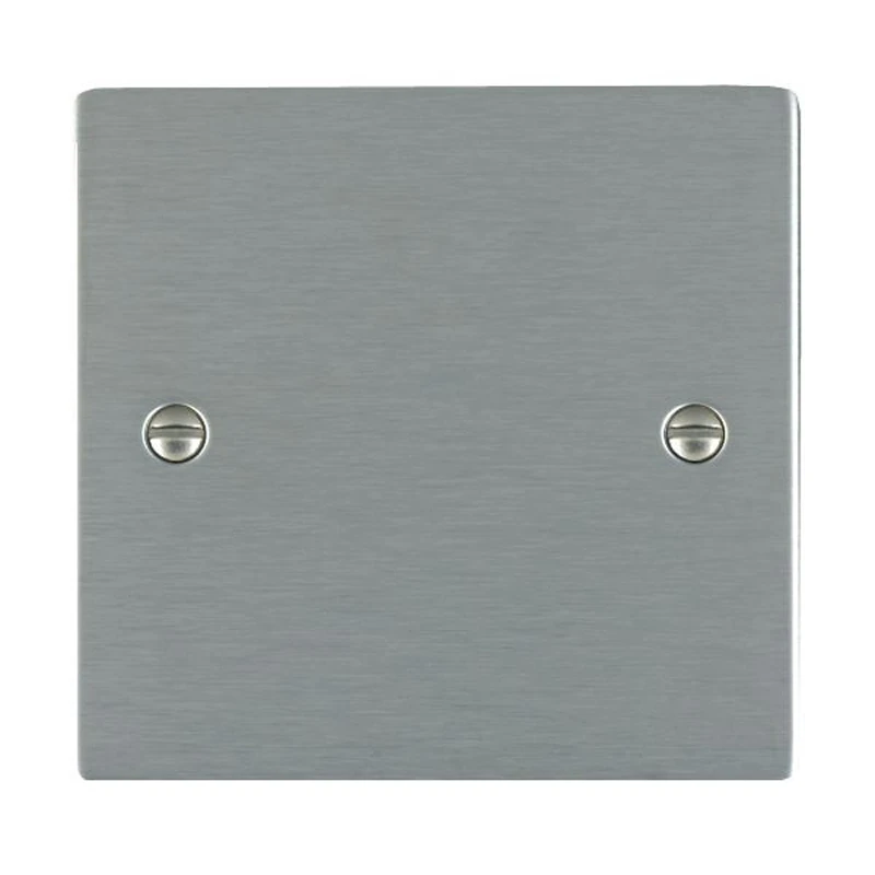 Hamilton Plate Blank Single 86X86mm Satin Steel