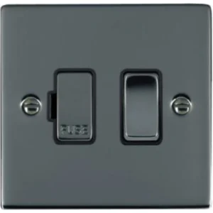Hamilton Connection Unit Fused 86X86mm Black Nickel/Black Nic Black Insert
