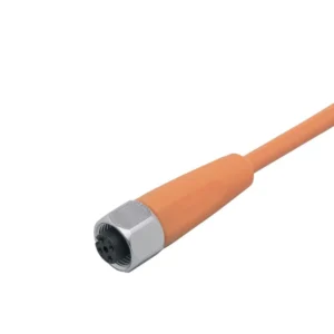 IFM 250VAC/300VDC Straight Socket M12 PVC 5m Stainless Steel Orange