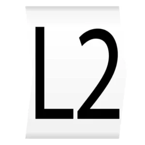 Easi-Lok L2 Black on White - Easi-Lok Chevron Cut Cable Markers on Reels 2.8-5mm Dia (reel=500) (reel=1000)