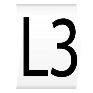 Easi-Lok L3 Black on White - Easi-Lok Chevron Cut Cable Markers on Reels 2.8-5mm Dia (reel=500) (reel=1000)