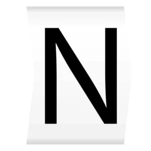 Easi-Lok Letter N Black on White - Easi-Lok Chevron Cut Boxed Slide-On Cable Markers for 4-10mm Dia. (reel=500)