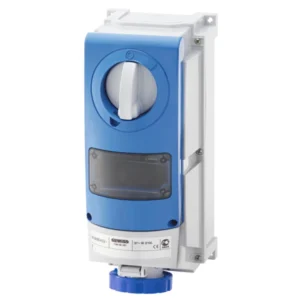 Gewiss Socket Watertight Vertical Int/Locked 2P+E 16A 220V Base IP66