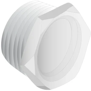 MK Electric Plug Screwed 25mm White PVC-U