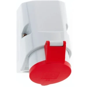 CEENorm Socket Surf 3P+N+E Top&Bottom 32A 415V Red Cable Entry IP44