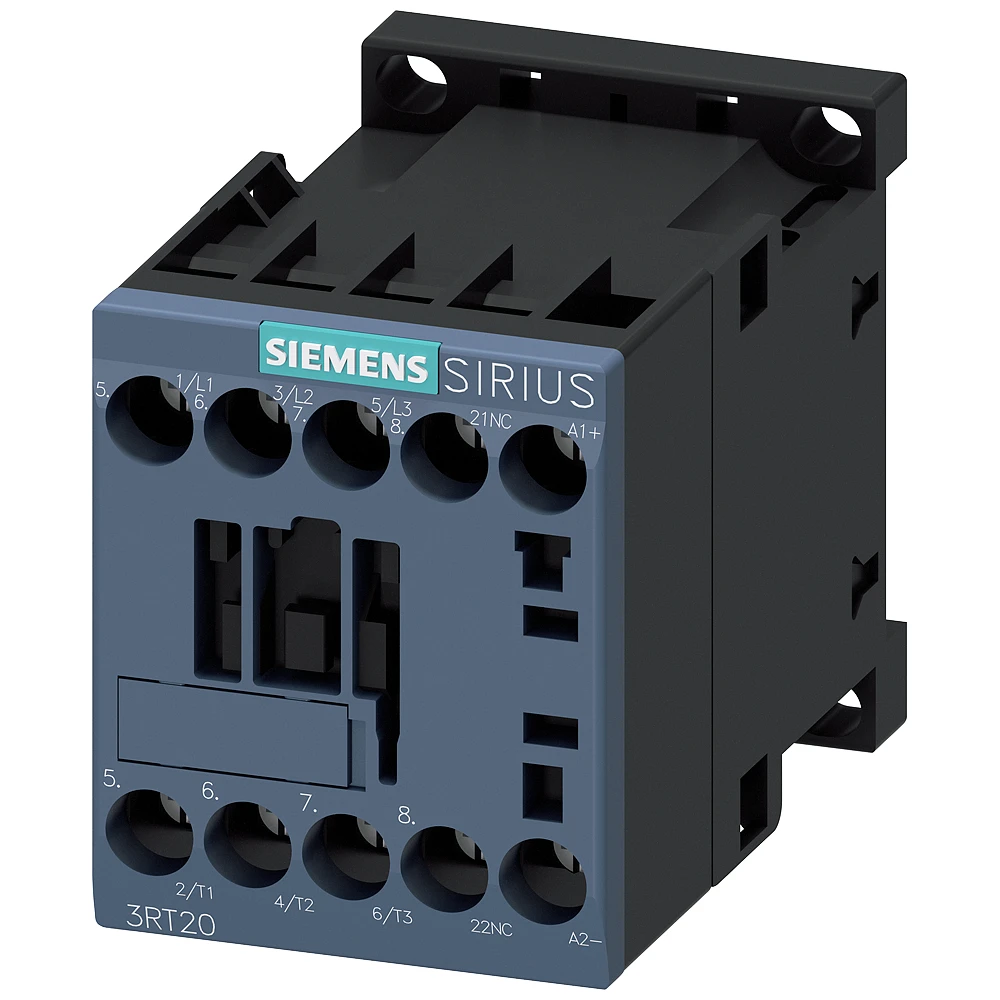 Siemens Contactor, AC-3, 12 A/5.5 KW/400 V, 3-Pole, 220 V DC, 1 NC, Screw Terminal - Image 2