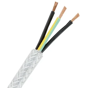 Commodity SY03C 16.0mm² Clear PVC Num/Code Steel Braid Cable 3-Core Flexible 1m