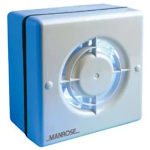 Manrose Fan Window Humidity Control 100mm 4In Pullcord Switch Neon Lgt