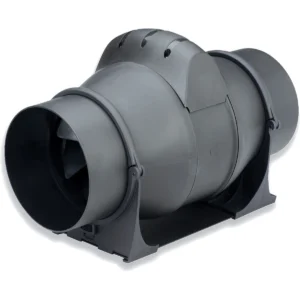 Newlec Duct Fan High Perfomance In-Line Dual Speed 100mm Black