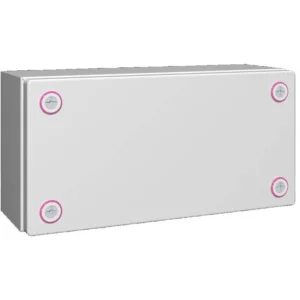 Newlec Junction Box Weatherproof RAL7035 200 x 200 x 120mm Light Grey Steel IP66