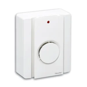 Newlec Wall Fan Continuous Running Centrifugal Low Voltage 100mm White with Boost Function, Timer, Humidstat+Timer