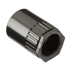 MK Electric Adaptor Fem Thread 25mm Black PVC-U Pln Push-In With Male Bush