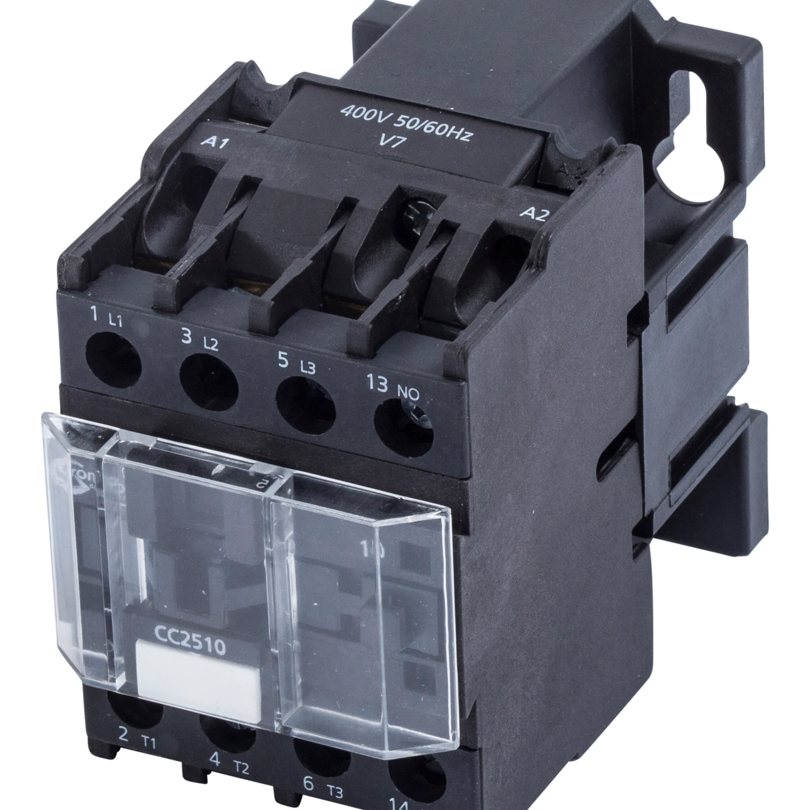 Newlec Contactor 3 Pole 1 Normally Open AC3 Rating 32A 400V AC Black - Image 3