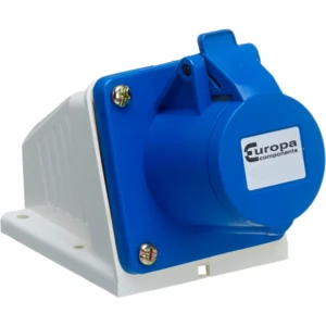 Europa Socket Surface 2P+E IP44 16A 230V Blue