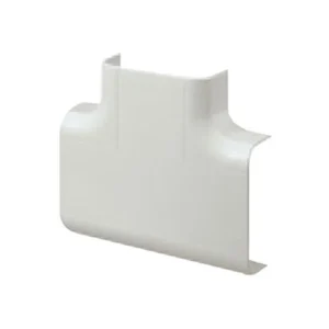 MK Electric Tee Flat Up For 3D Skirting Trunking White PVC
