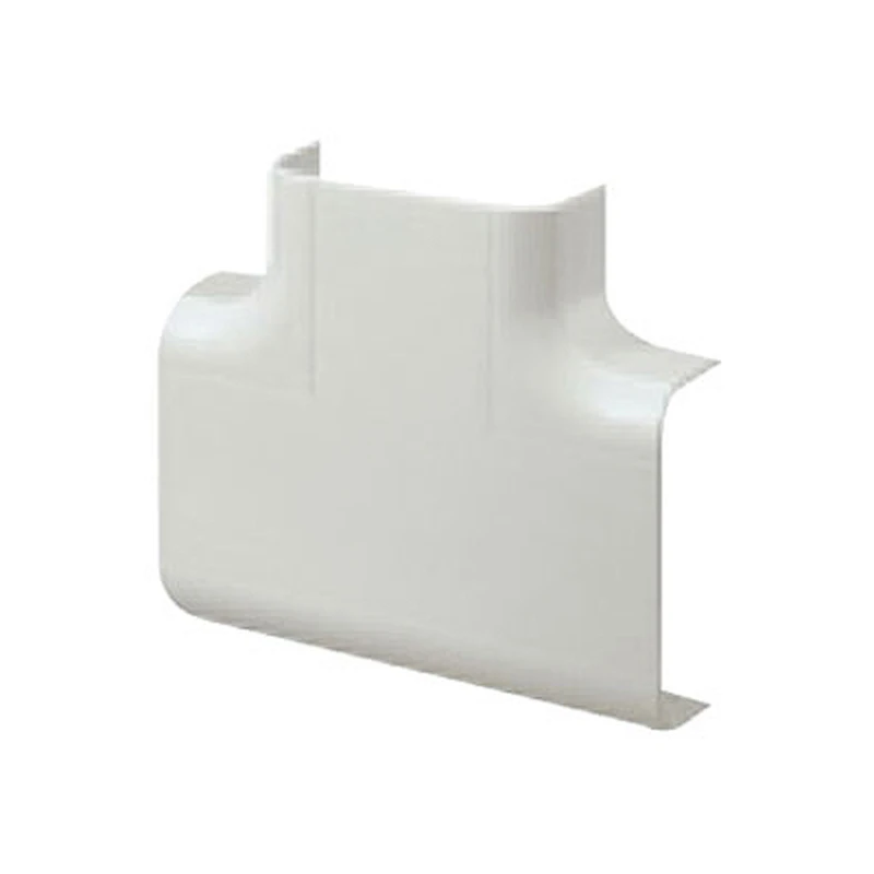 MK Electric Tee Flat Up For 3D Skirting Trunking White PVC - Image 2