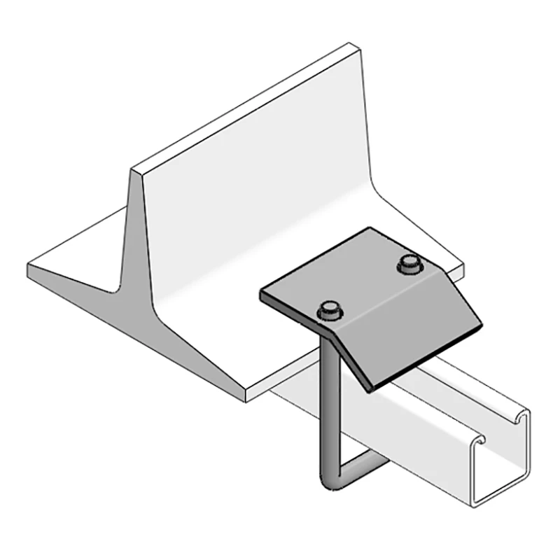 Newlec Channel U Bolt Beam Clamp for 41 x 82mm Bright Zinc Plated - Image 3