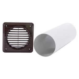Newlec Window Extract Fan Venting Kit Brown For 100mm Fans