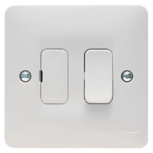 Hager Connection Unit DP Switched Fused 13A White Marked Freezer